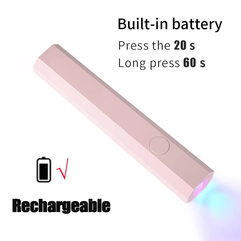 Lampe à ongles LEDUV professionnelle, mini, rechargeable, portable, pour la famille, séchage rapide