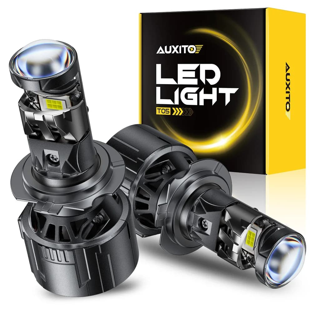 AUXITO 2 pièces H7 LED ampoule de phare avec lentille de projecteur 25000LM 6500K blanc feux de croi