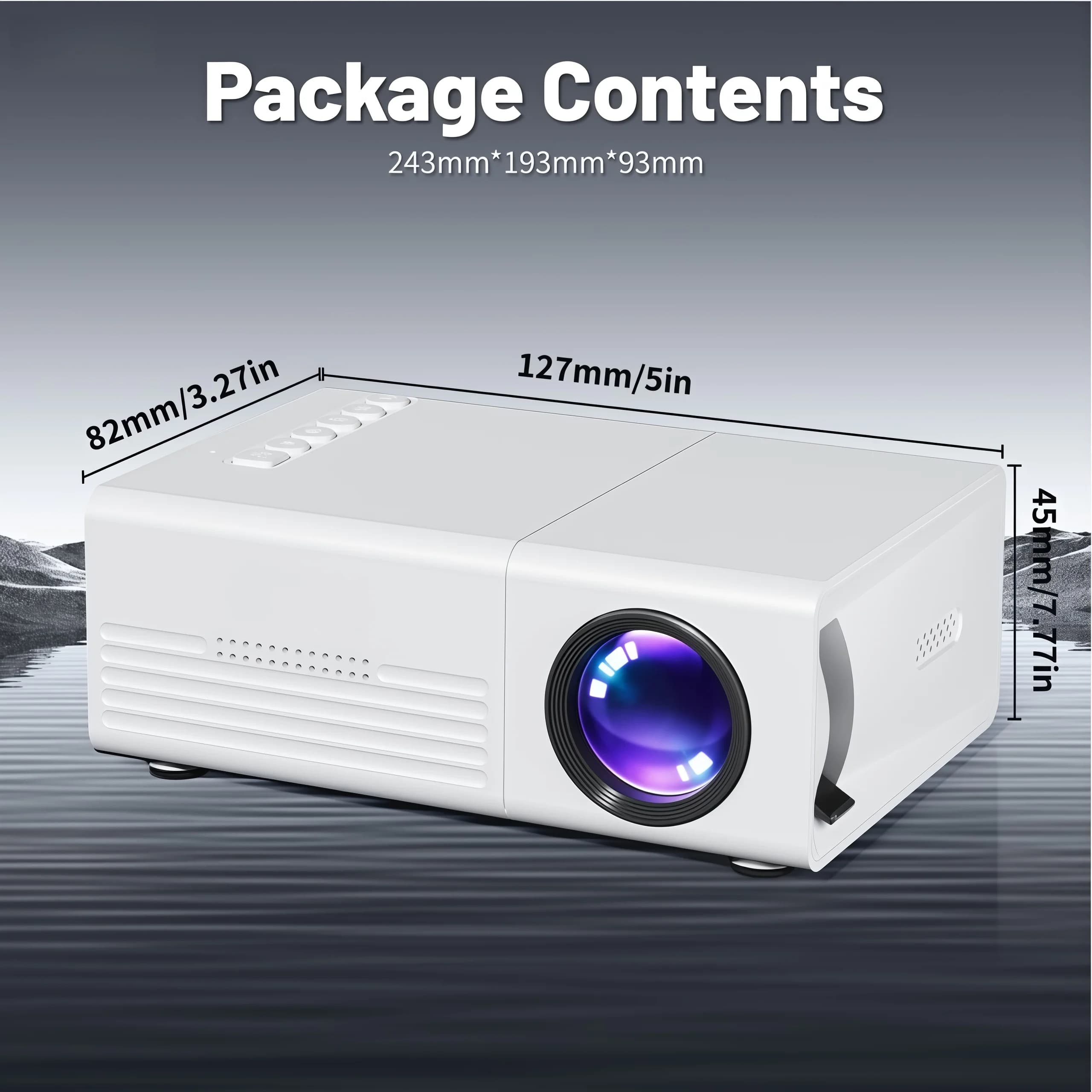 Mini projecteur XNANO portable, compatible 1080P, connexion filaire USB-C, sans latence, réduction d