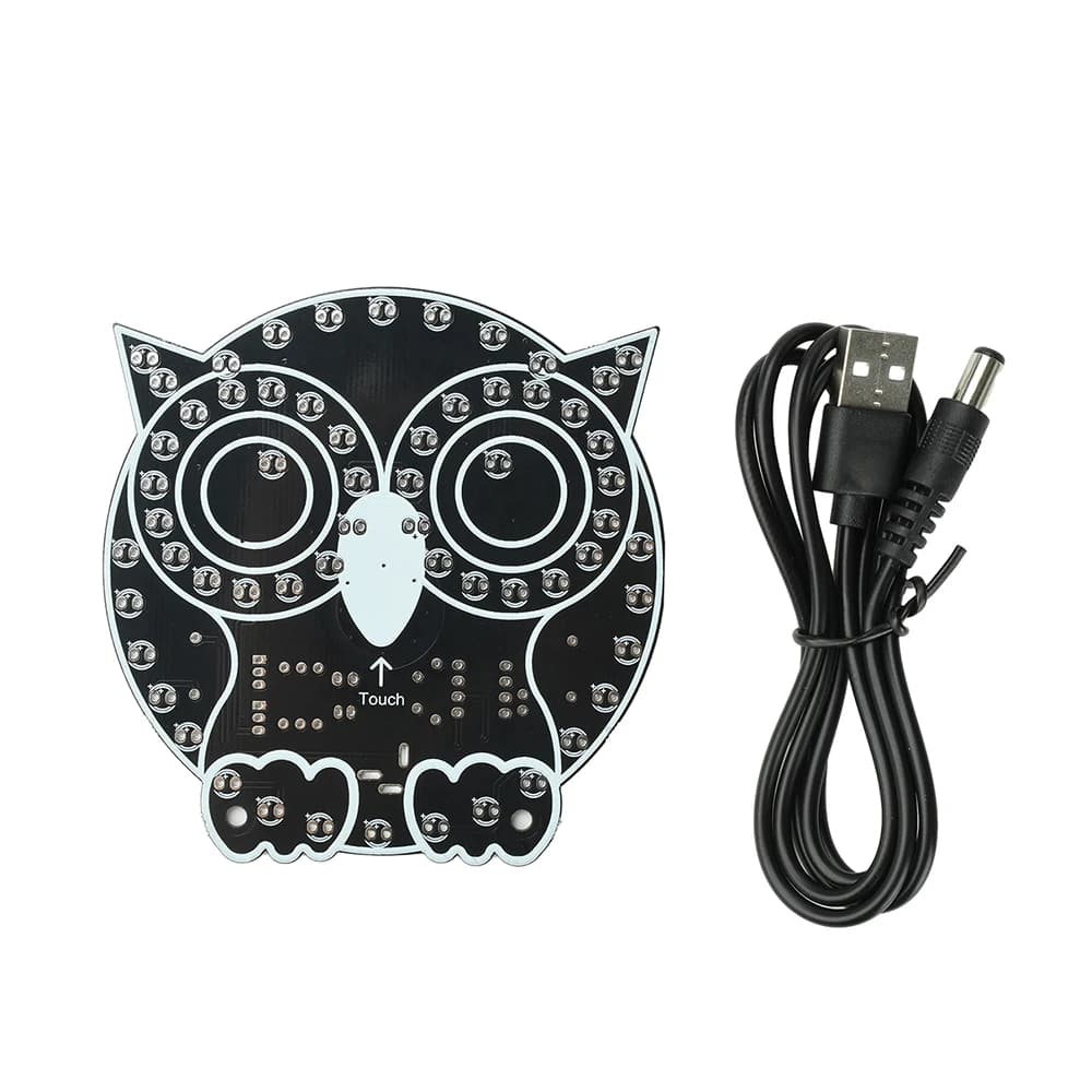 Lampe tactile LED Hibou, kit de bricolage électronique, veilleuse tactile à intensité variable, lumi