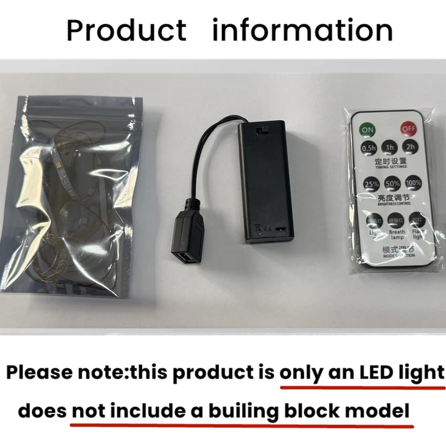 BYB – Kit d'éclairage LED pour blocs de construction d'arbre bonsaï Expert Creator 10281, lampe déco