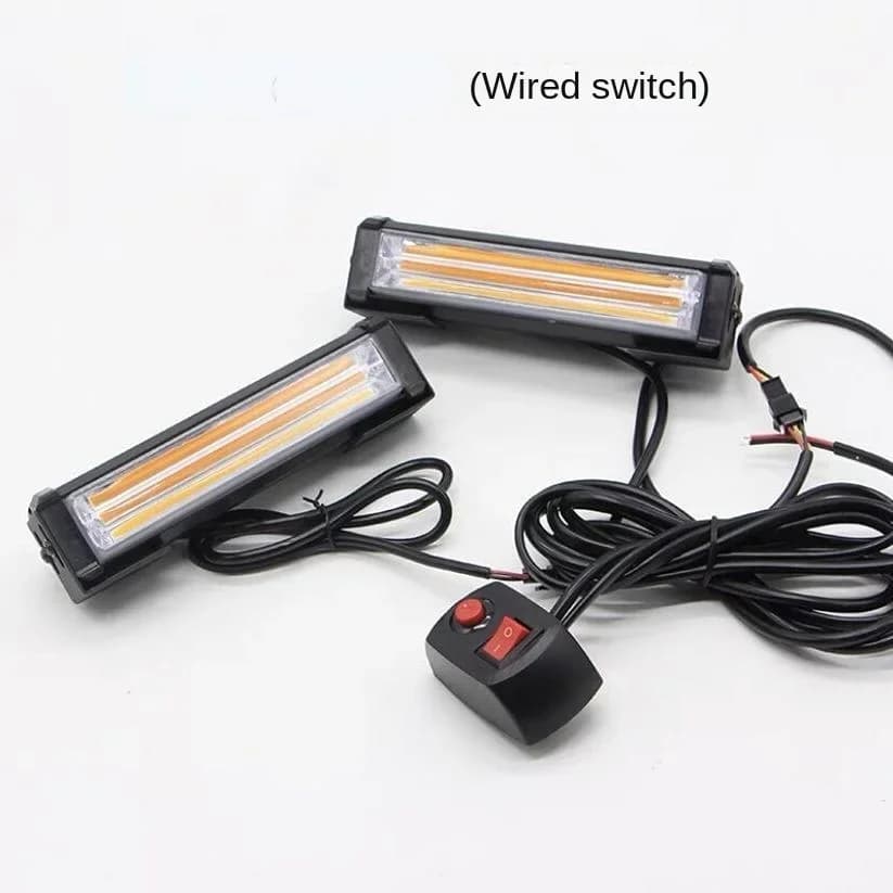 Lumière clignotante à deux voitures télécommandée, une remorque, barre avant 12v 24v, filet central,