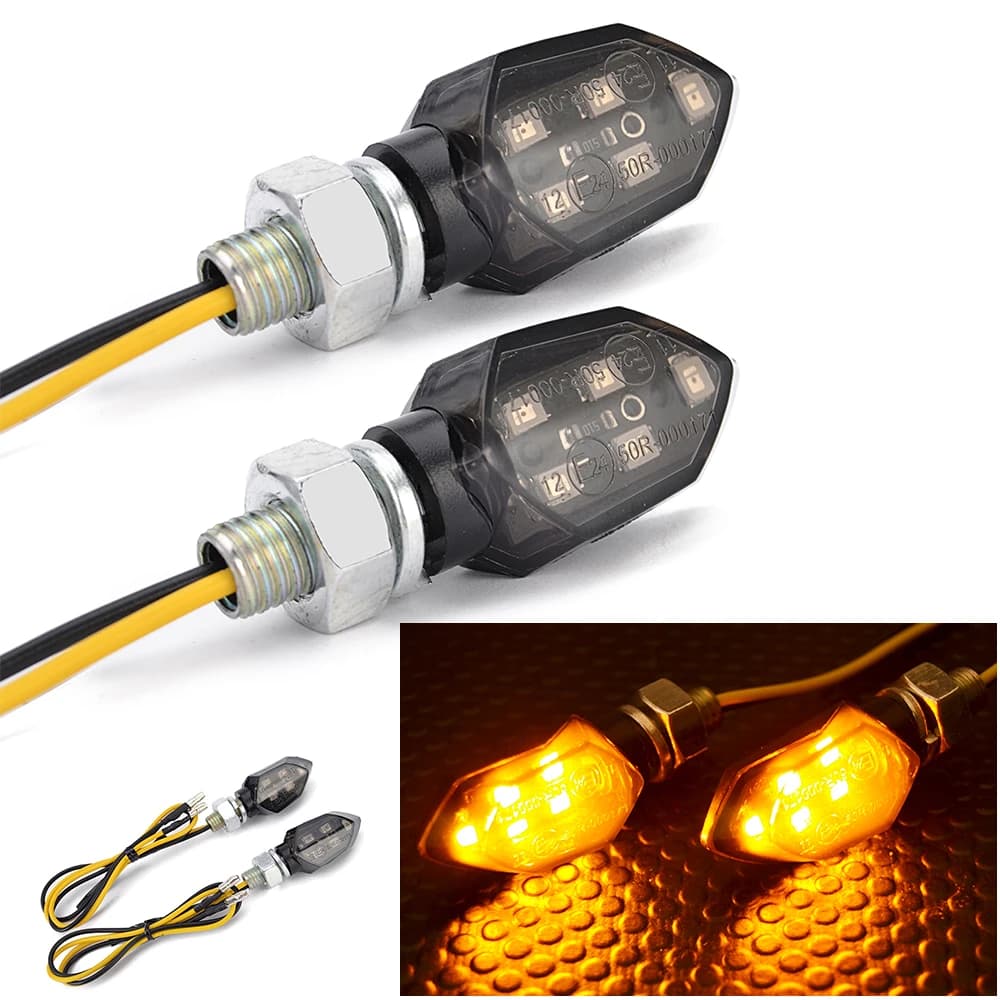 Mini LED clignotants de Moto 12V ambre clignotants lumière étanche Moto indicateur lampe accessoires