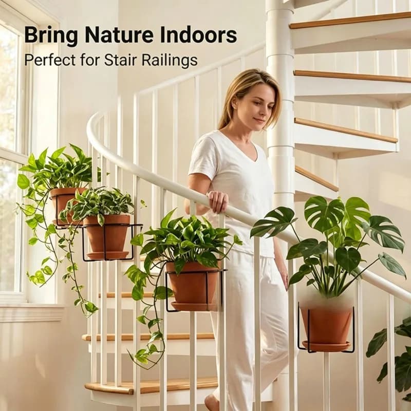 Support de plante pour balustrade BSEVB, support de plante suspendu réglable pour balustrade, suppor