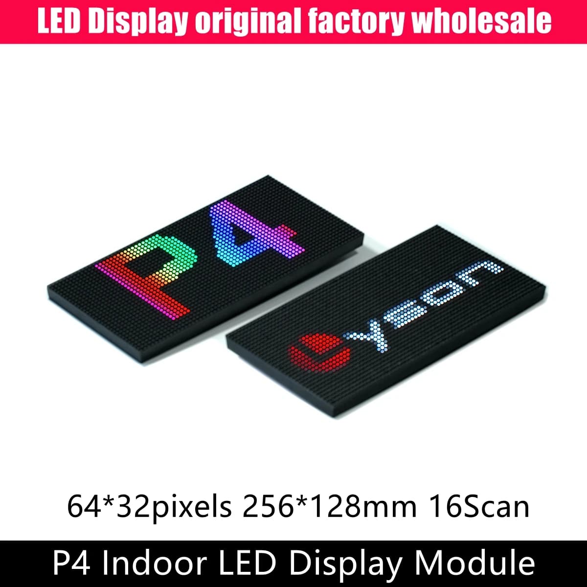 Écran vidéo LED P4 d'intérieur 64x32 Pixels, panneau RGB 256mm x 128mm, balayage 1/16, Module d'affi
