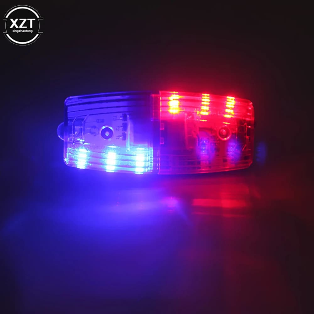 LED rouge bleu attention d'urgence Police lumière clignotant lampe d'épaule USB Rechargeable épaule 