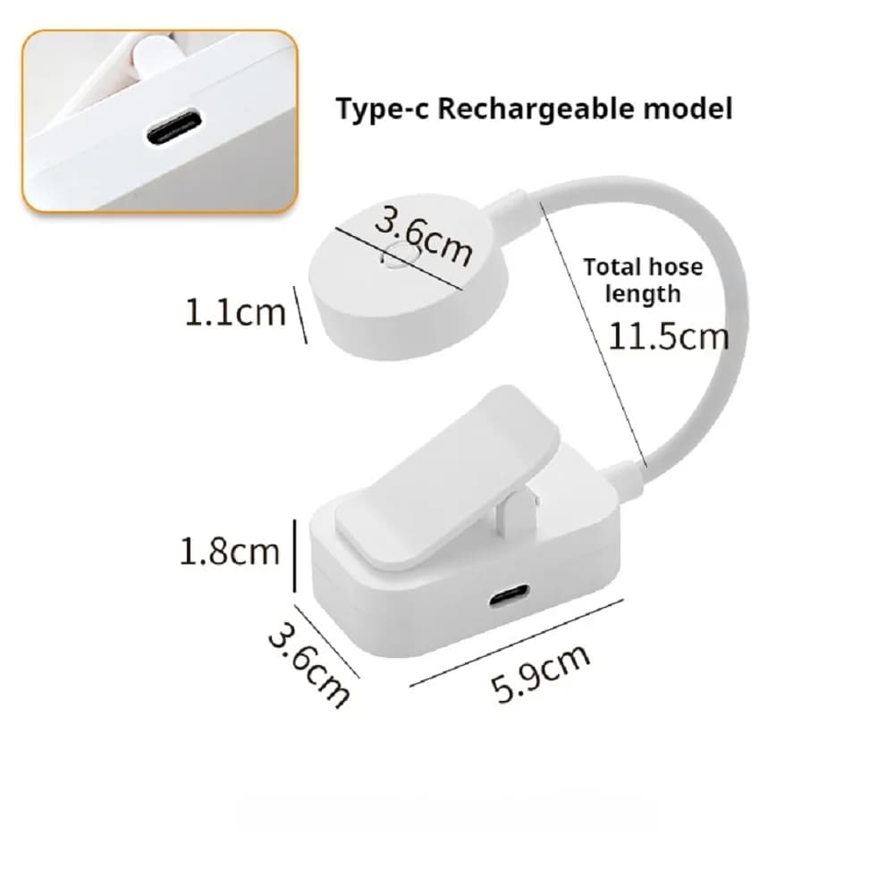 Mini lampe de livre pliante à Clip, Rechargeable par USB, veilleuse LED, 3 Modes de Protection des y