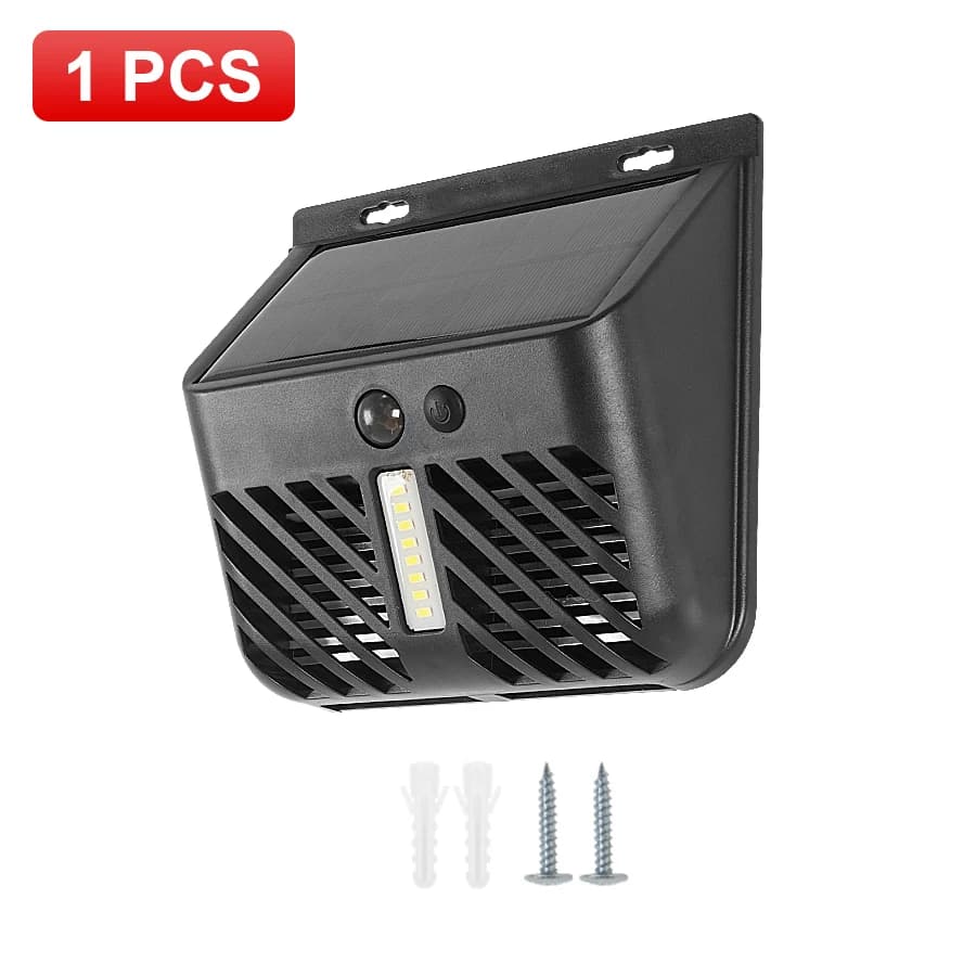 Lumière solaire anti-moustiques LED avec fonction de contrôle, applique murale extérieure à capteur 