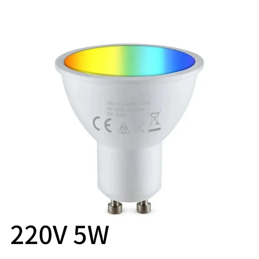 Tuya-Ampoule LED Smart Dimmable, Lampe Wifi, Smart Life, Télécommande avec Alexa, Google Home, GU10,