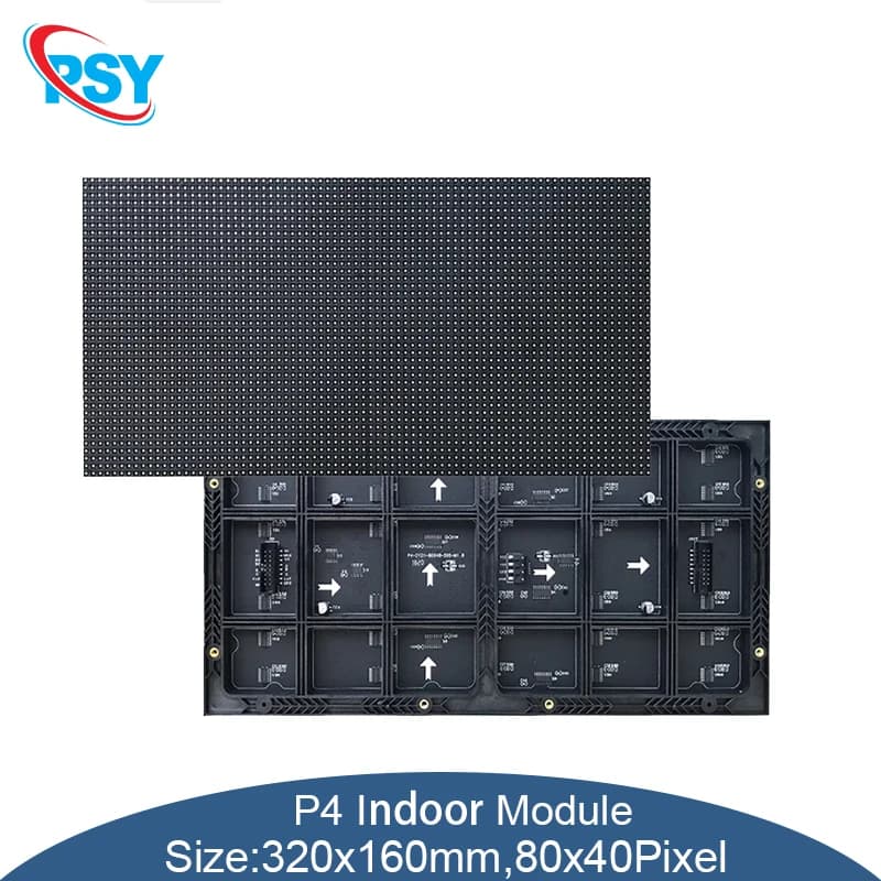 Panneau matriciel LED P4 d'intérieur, 320x160mm, 80x40 pixels, 3 en 1, HUB75, polychrome, module de 