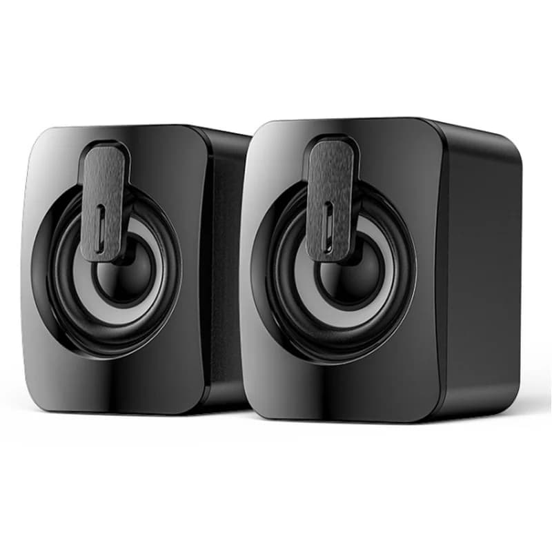 Haut-parleur USB filaire portable avec microphone stéréo LED, caisson de basses HiFi, haute qualité