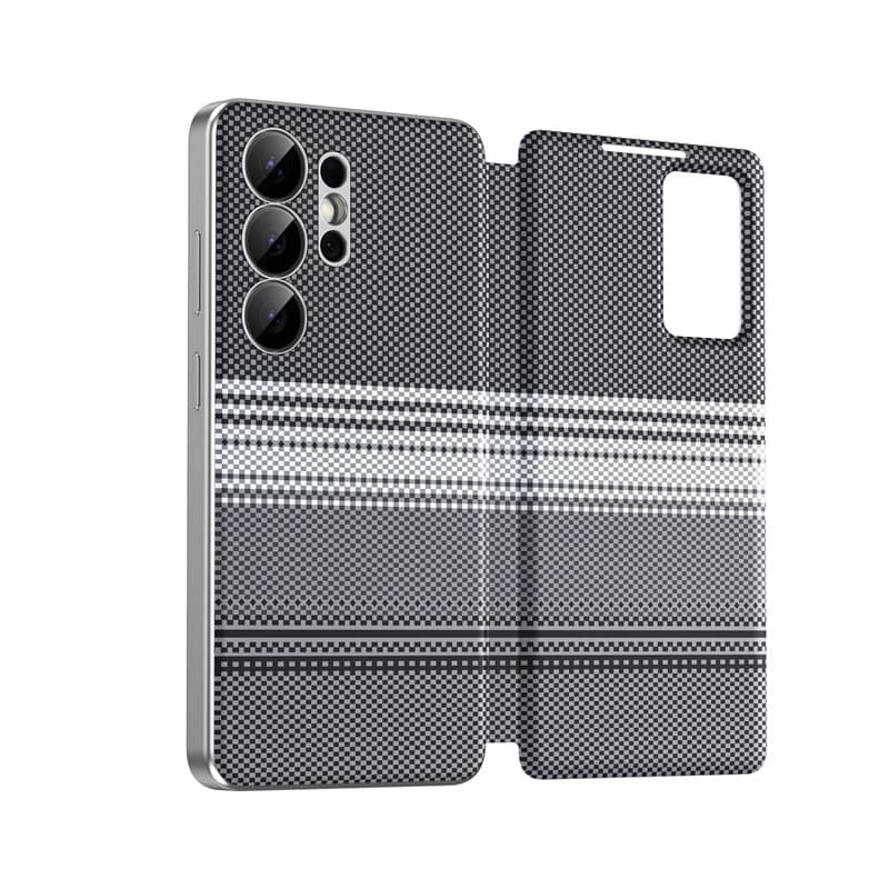 Étui intelligent S-View en cuir avec fenêtre de visualisation pour Samsung Galaxy S26 S25 S24 S23 S2