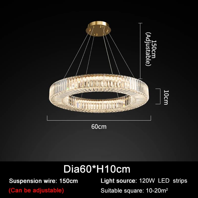 Lustre LED moderne rond et rectangulaire pour salon, lampe suspendue, décoration intérieure, éclaira