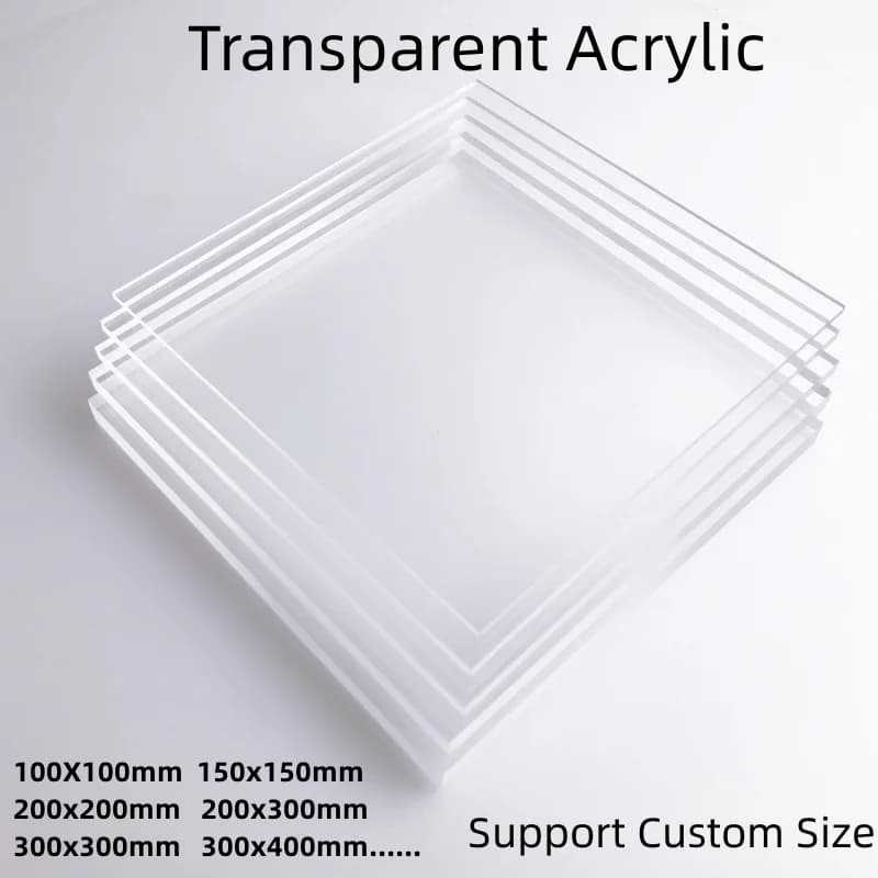 Panneau de feuille acrylique en plastique transparent, plexiglas transparent, verre organique, métha