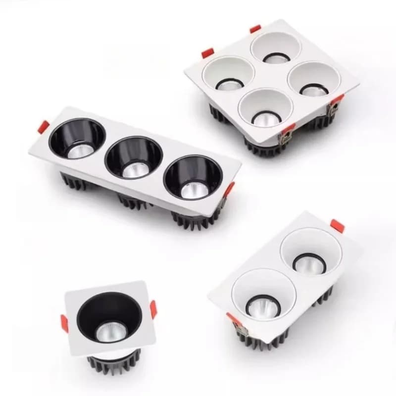 Dimmable Double Led DownLight COB Spot lumière 15W 20w 30w 40W 50W 60W AC85-265V plafond encastré éc
