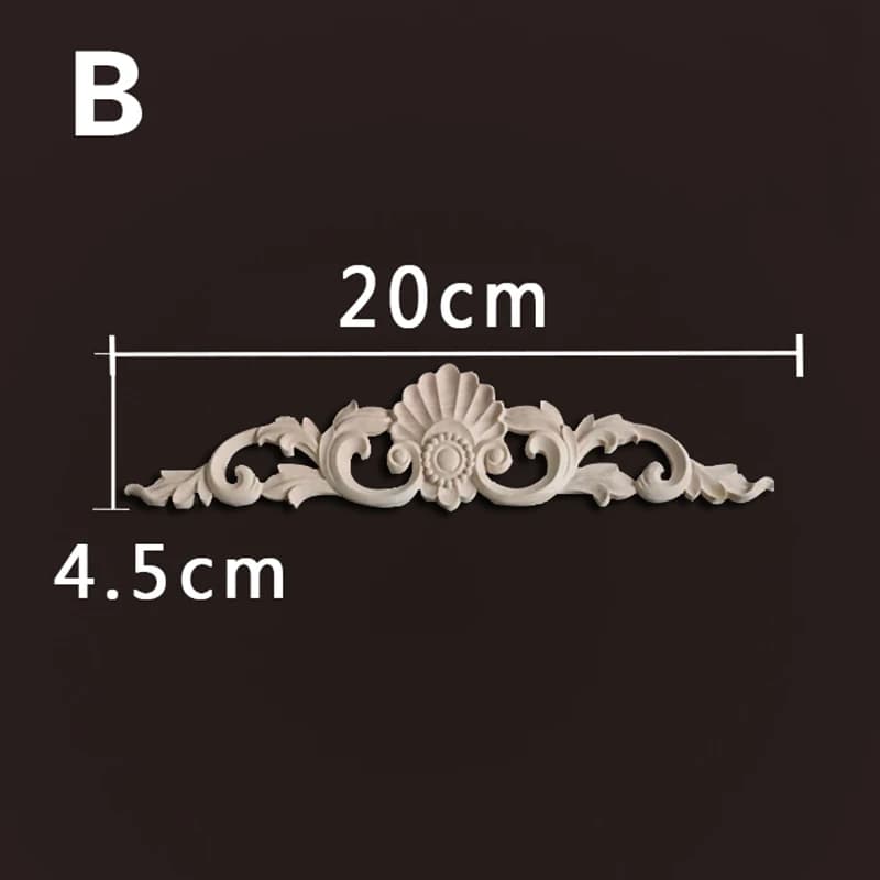Appliques et incrustations en bois, meubles naturels, porte murale, sculpture sur bois, longues fleu