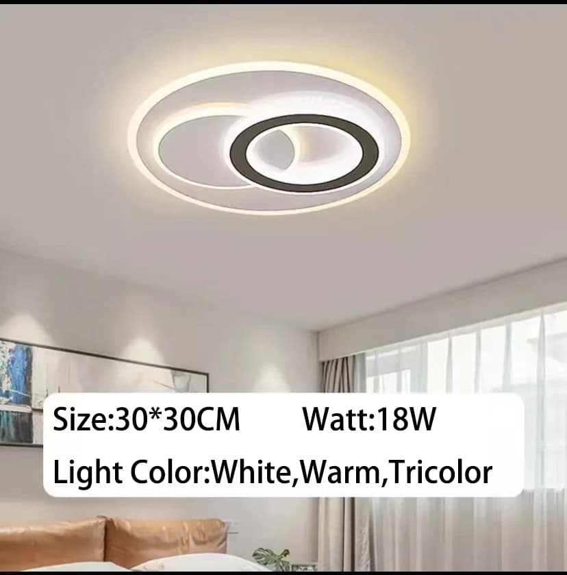 Plafonnier LED ultramince au design moderne, éclairage d'intérieur, luminaire de plafond, idéal pour