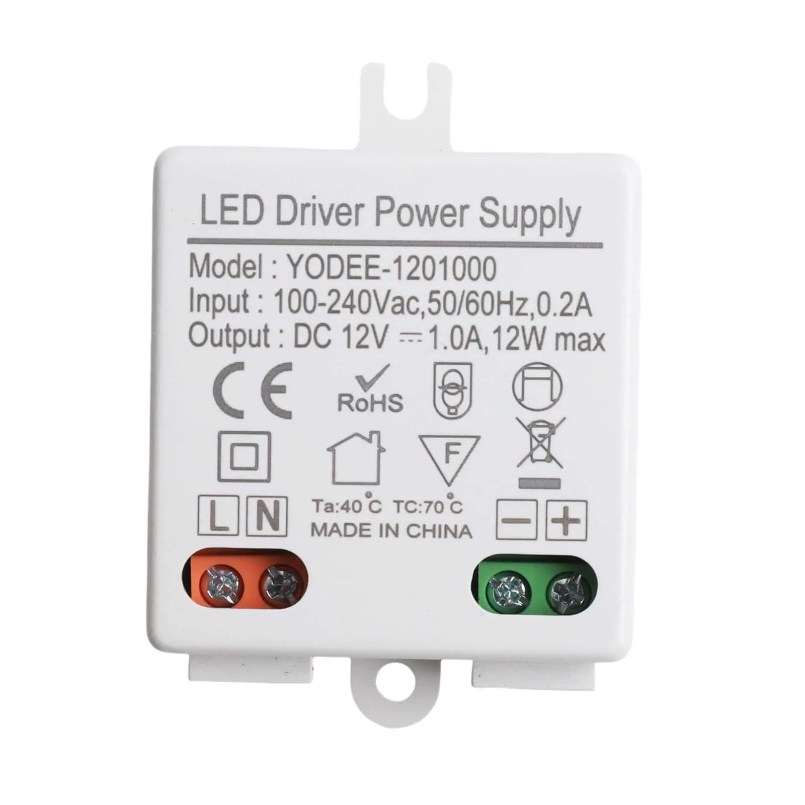 Alimentation LED 12V 12W pour applications LED basse tension, convertisseur AC/DC avec protection co