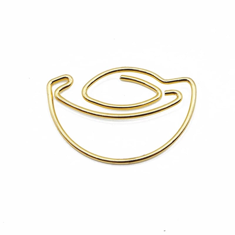 Trombones en métal dorés en forme de trombones, divers épingles en option, accessoires de bureau, si