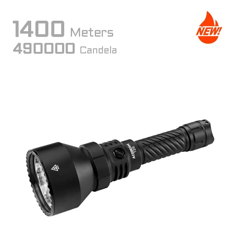 ACEBEAM T29 Lampe de poche puissante pour la chasse à longue portée, 2900 Lumens, 1400 mètres, batte
