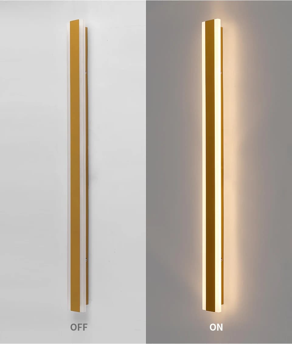 Appliques murales longues à LED pour garage extérieur, éclairage de porche, luminosité, lampe de jar