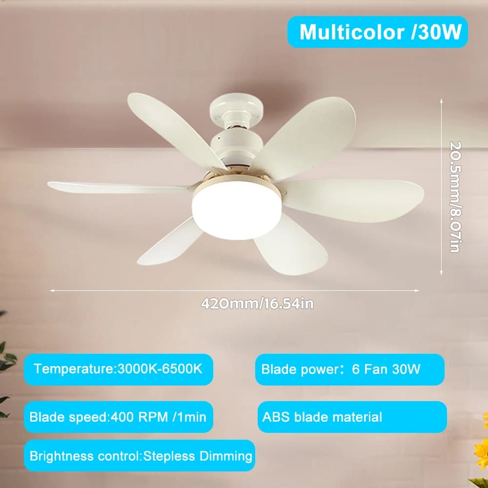 E26 E27 Base usage domestique LED ventilateur de plafond lumière sans fil à distance ventilateur int