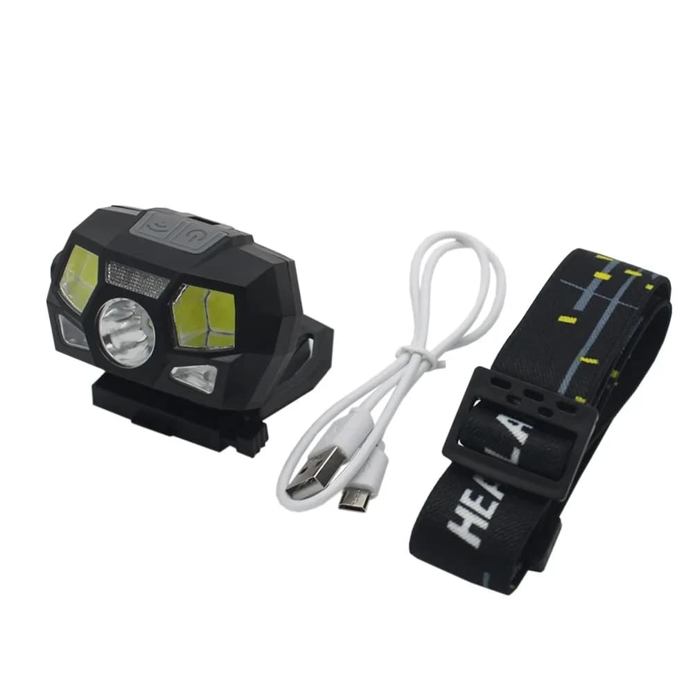 Casque tactique Signal lumineux lampe capteur phare USB charge étanche chasse pêche phare pour casqu