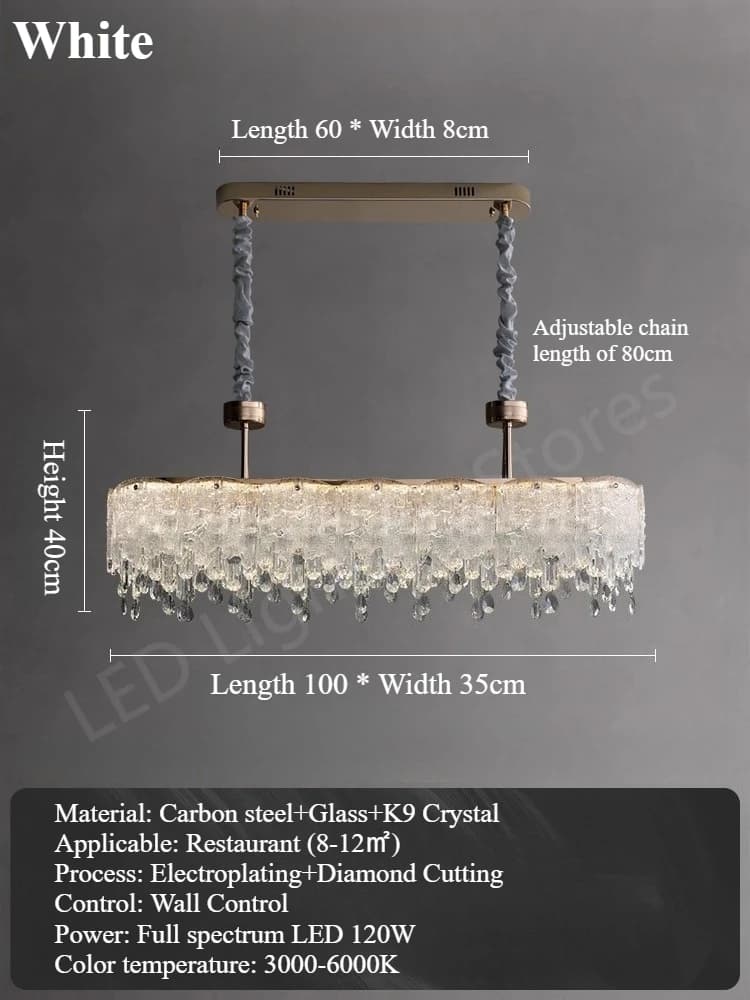 Lustre en cristal de luxe moderne design salle à manger Table Bar français créatif lumière principal