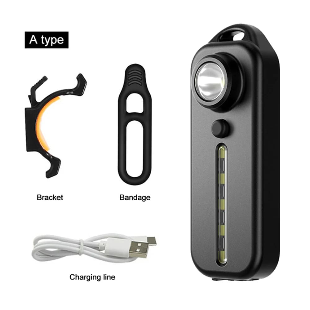 LED rouge bleu attention lumière de Police d'urgence avec pince USB Rechargeable épaule clignotant a