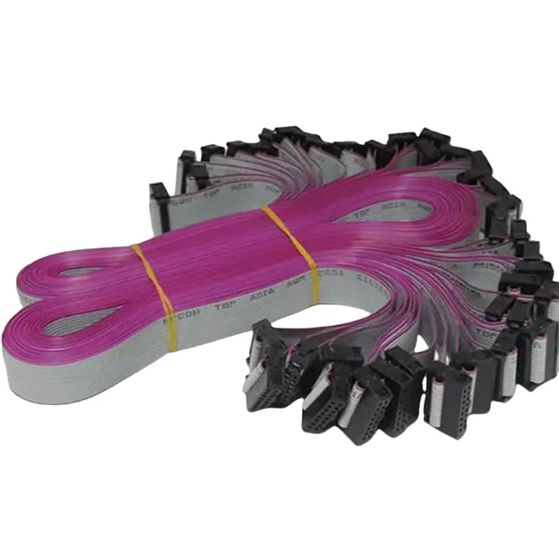 Câble de Signal plat pour affichage LED, 10 pièces/ensemble 16 broches, connecteur en cuivre pur 50C