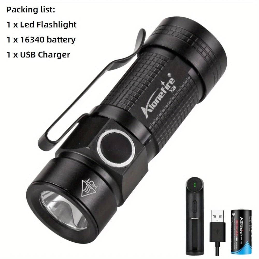 Lampe torche LED XPG 5W haute luminosité, mini lampe de poche portable à clip, lampe de poche pour s