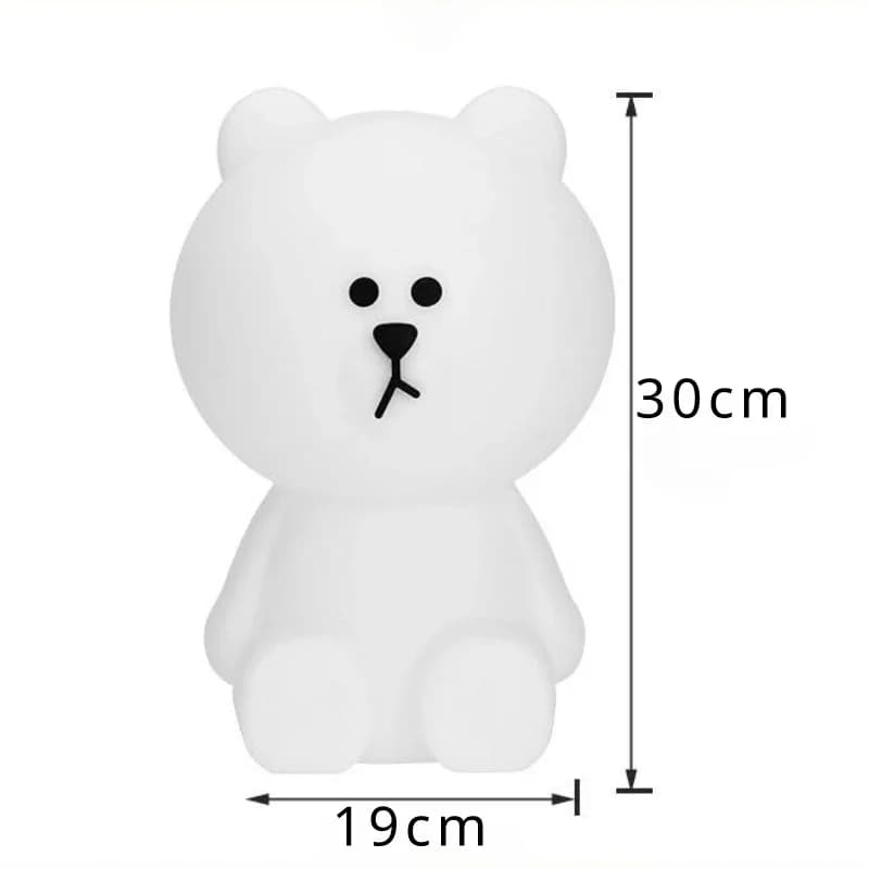 Lampe d'ambiance LED Ours Mignon, Veilleuse pour Chambre d'Enfant, Lampe de Chevet, Lampe de Table L