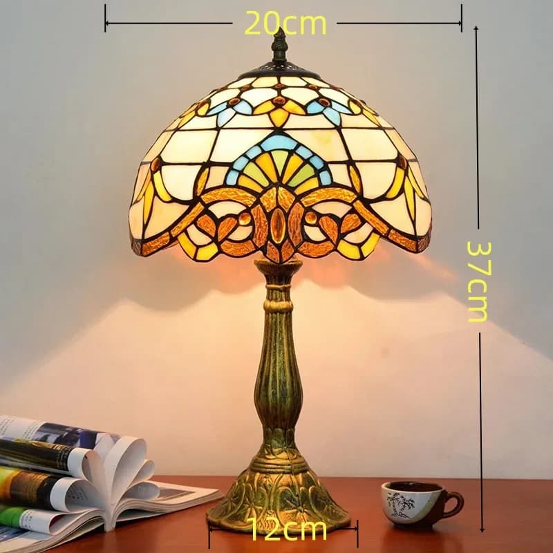 Vitrail américain rétro Restaurant lampe de bureau chambre étude lecture lumière Bar chez l'habitant