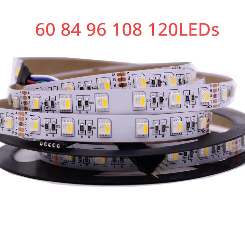 4in1 RGBW RGBWW RGBNW 4000K LED bande lumineuse 5050 DC24V 12V Flexible RGB WhiteRGB blanc chaud ban