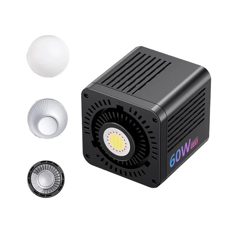 Ulanzi C60 RGB Portable 60W COB Led Light Video Light 2500-6500K 3300mAh Mini Bowens Mount Photograp