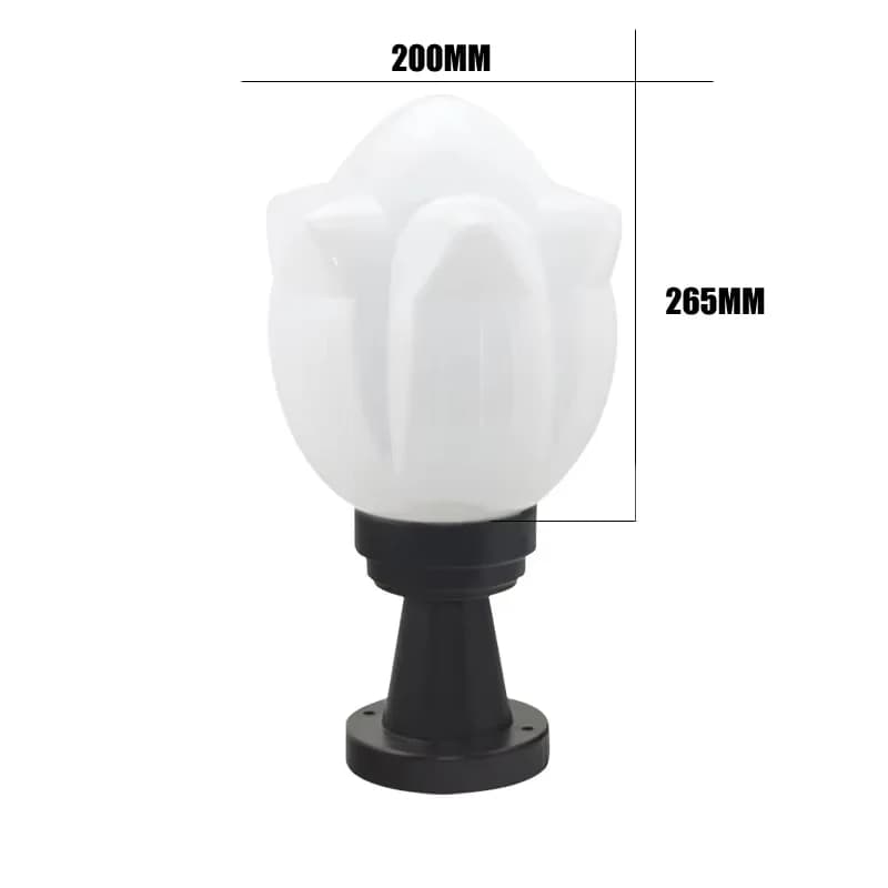 Lampe de colonne extérieure E27, lampe de portail, lampe de jardin, lampe de paysage, lampe de villa