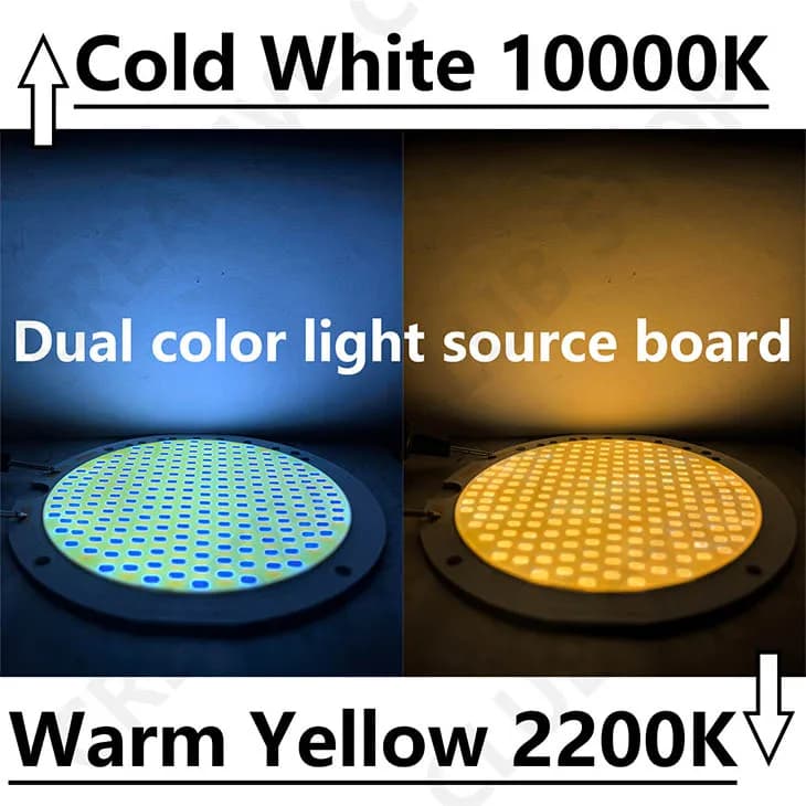 Panneau lumineux LED COB double couleur DC36-39V 100-400W, haute puissance, avec variateur, 100LM/W,