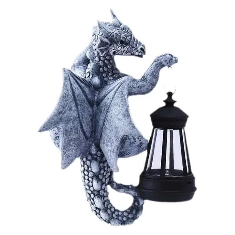 Ornement de lanterne dinosaure à énergie solaire pour cour extérieure, balcon, pelouse, décoration d