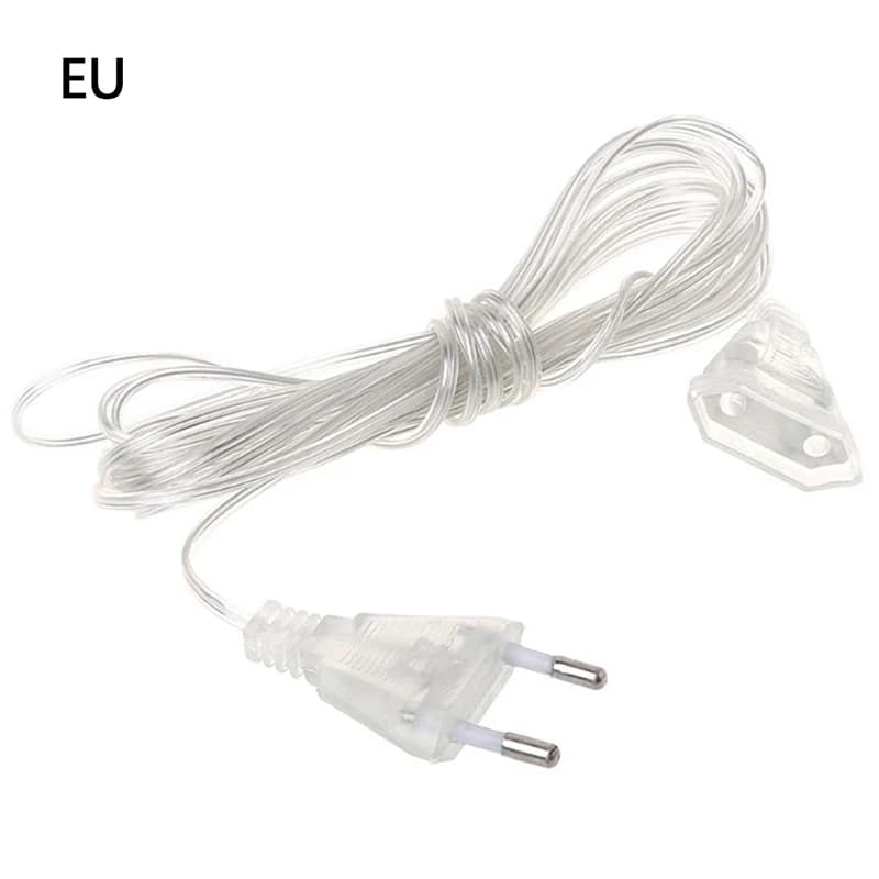 【GE】 5m EU/UK prise d'alimentation noël rallonge ligne câble rallonge fil pour LED chaîne lumière fi