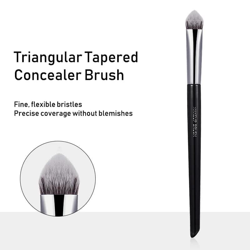Pinceau de maquillage correcteur triangulaire biseauté de précision, doux, pour estomper les imperfe