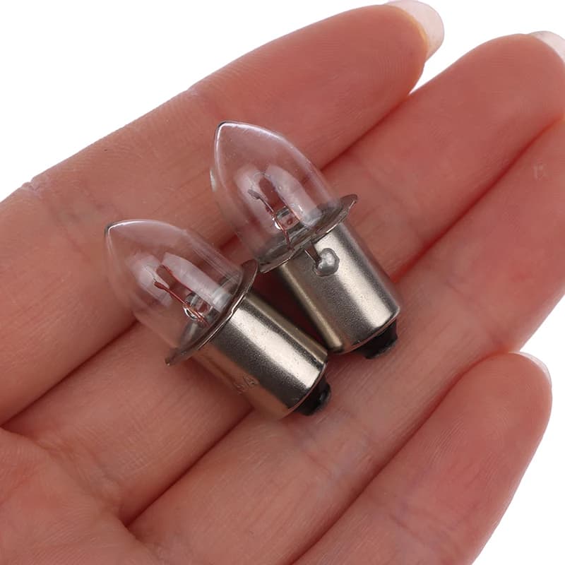 Ampoules de base P13.5S, lampe de poche de style ancien, 2.4V, 3.6V, 4.8V, 6V, 7.2V, 0,4 A, 0,5 A, 0