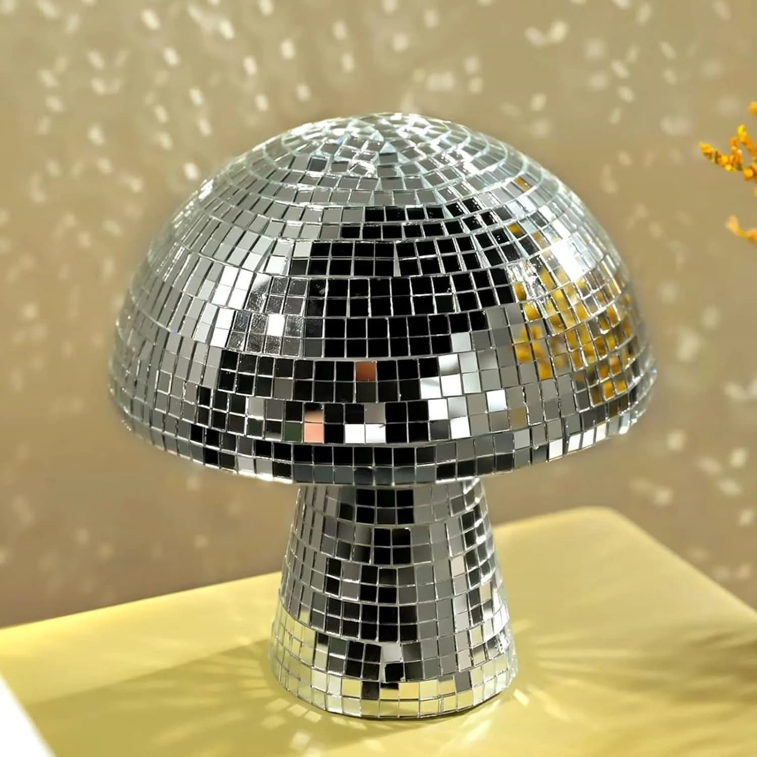 Boule Disco champignon, réflexion miroir, décorations de champignons, nouvel article en verre fait à