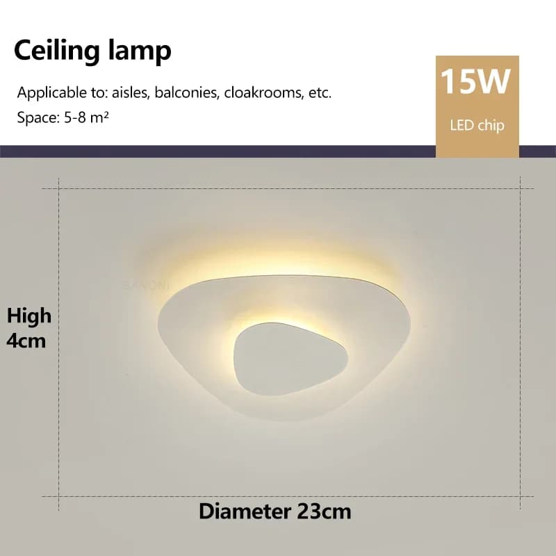 Plafonnier LED au Design Moderne, Luminaire Décoratif de Plafond, Idéal pour un Salon, une Salle à M