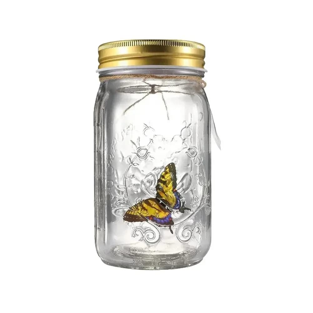 Pot papillon volant magique avec lampe LED, bouteille de collecte d'insectes volants, bocal Mason en