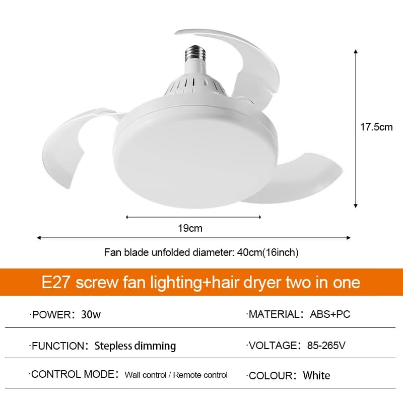 Nouveau ventilateur de plafond lumière lame télescopique Invisible ventilateurs de Circulation d'air