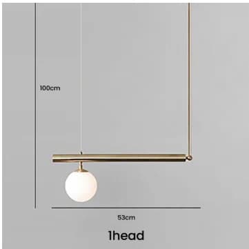 Plafonnier suspendu en forme de boule de verre, design nordique moderne, disponible en noir et en ja