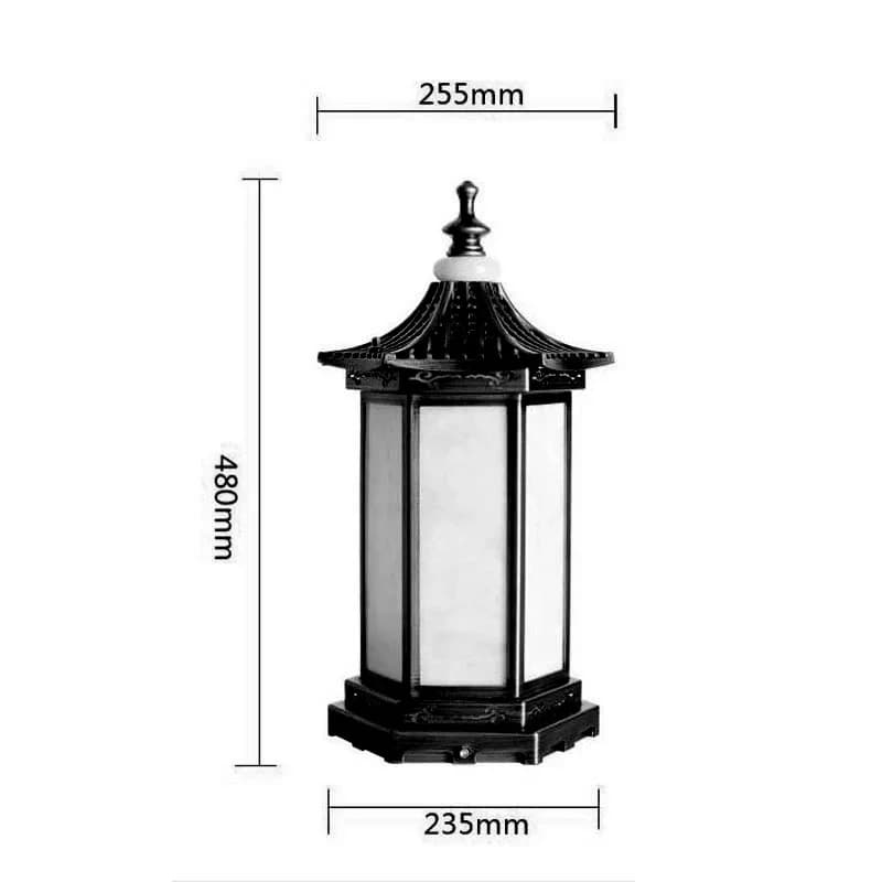 Lampadaires d'extérieur rétro en imitation marbre, pour cour, jardin, étanches