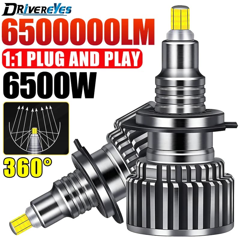 Ampoule LED H7 Canbus H1 H8 H9 H11 Feux antibrouillard 9006 Hb4 9005 Hb3 Lampes LED 360 6500000LM 65