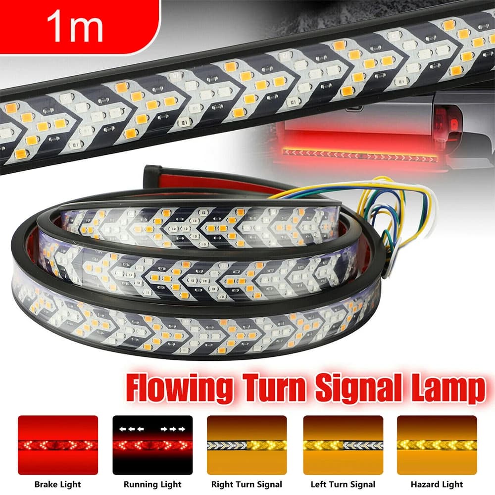 Bande lumineuse LED Flexible pour porte arrière de camion, clignotants séquentiels, barre de lumière