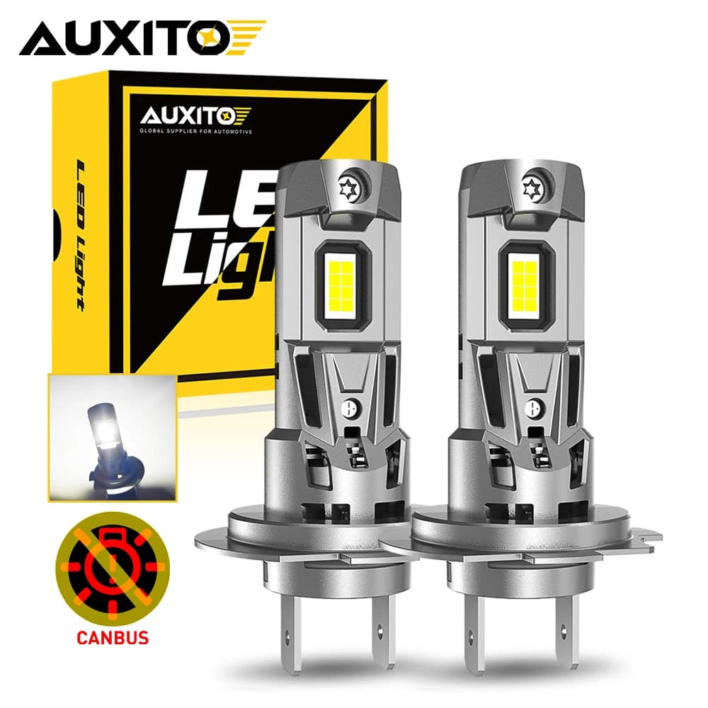 AUXITO-Ampoule LED Canbus H7, 22000LM, 120W, sans courageux, 1:1, lampe frontale sans fil, super lum